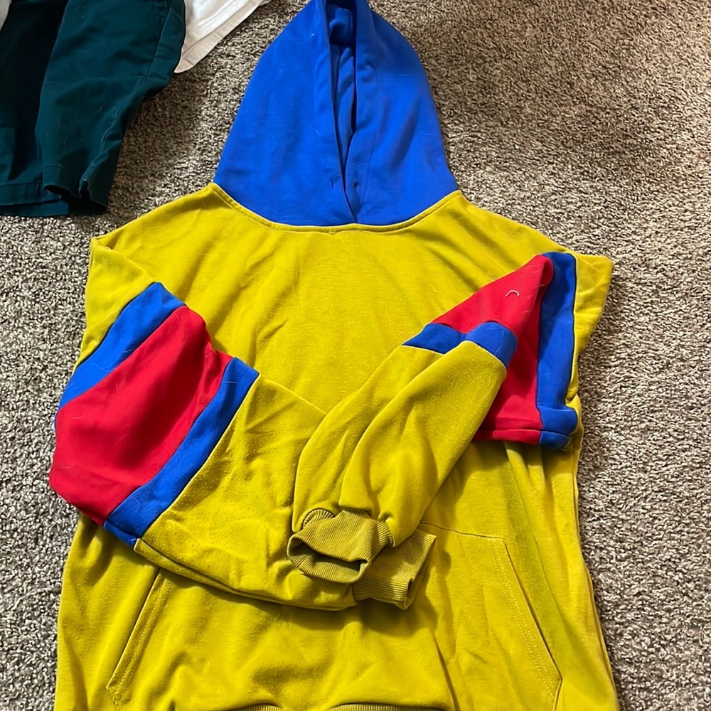 Yellow/Red/Blue ZAFUL Hoodie XL